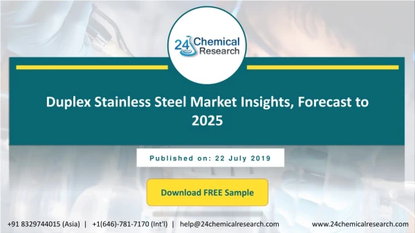 Duplex stainless steel market insights, forecast to 2025