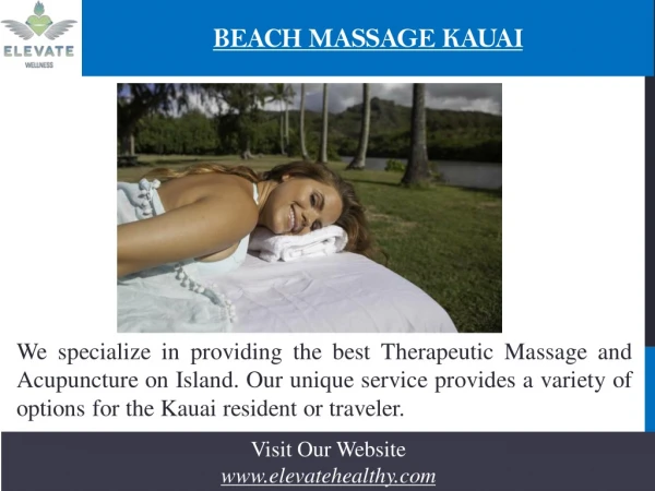 Beach Massage Kauai