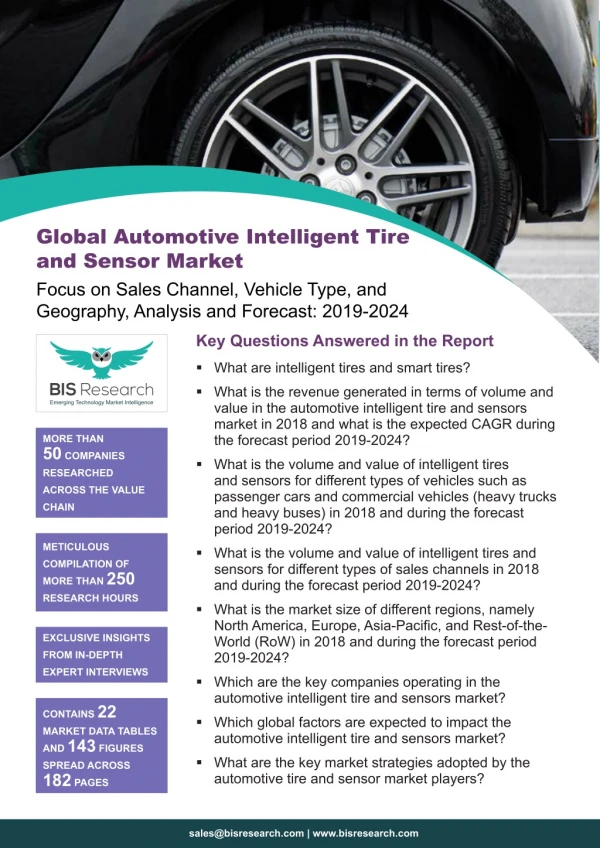 Automotive Intelligent Tire and Sensor Market Survey
