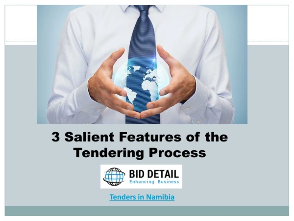 3 Salient Features of the Tendering Process