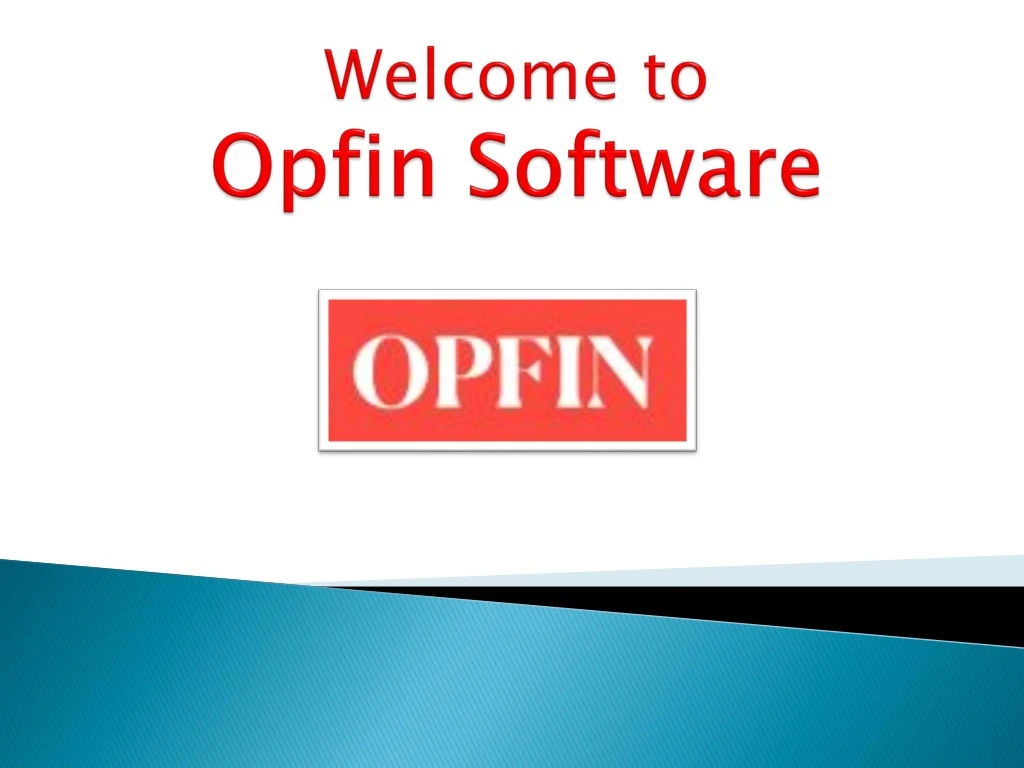 welcome to opfin software