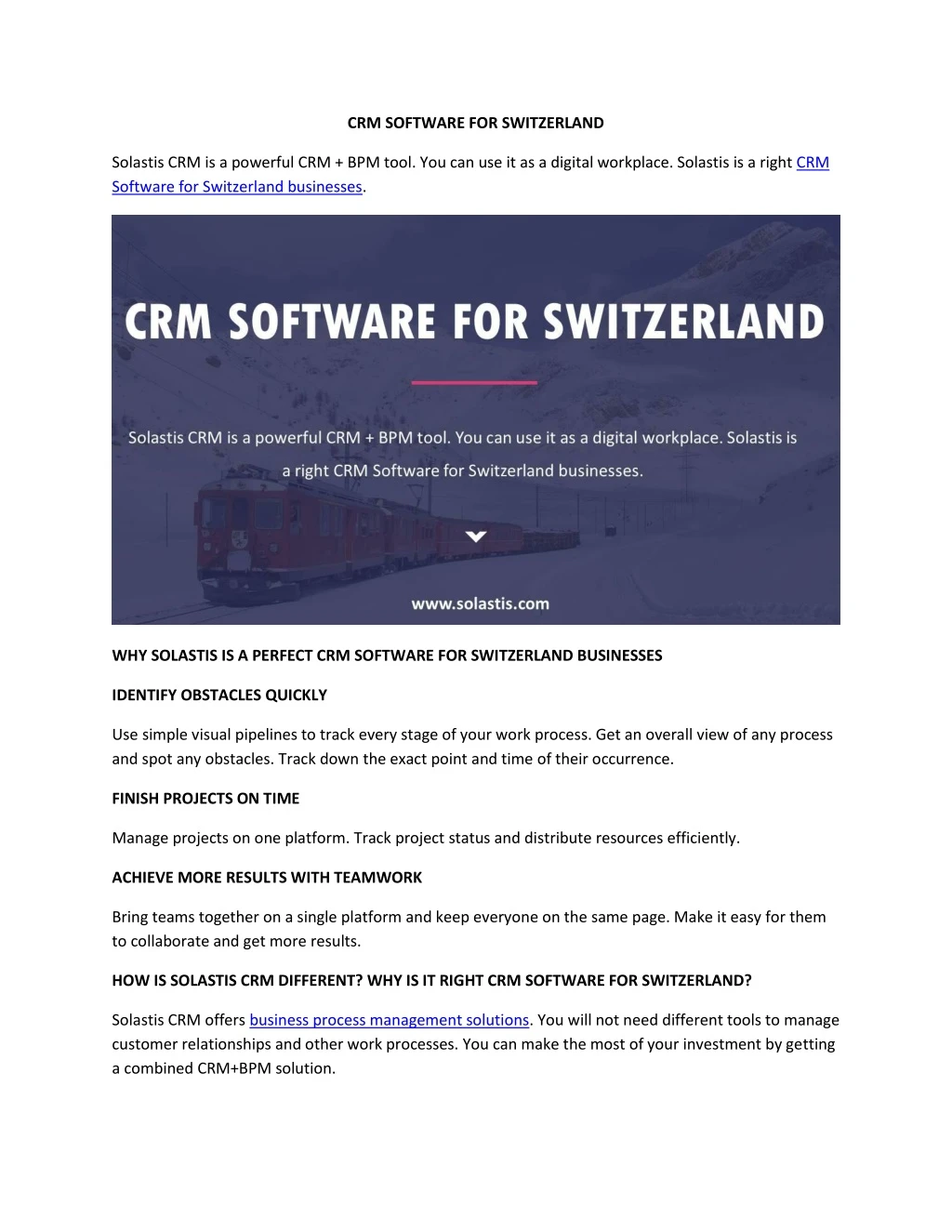 crm software for switzerland