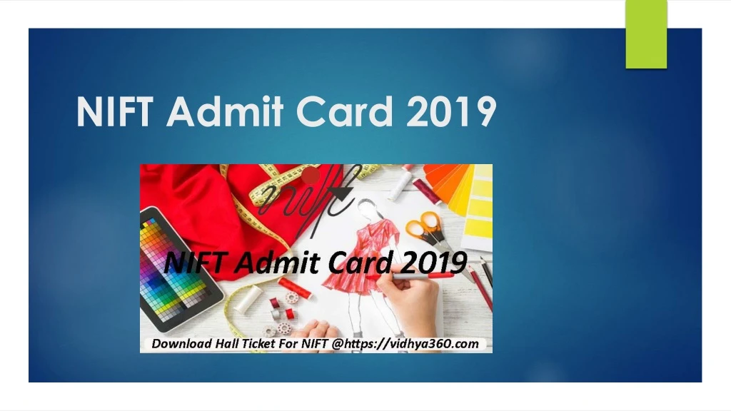 nift admit card 2019