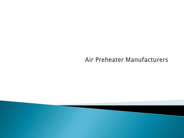 Air Preheater Manufacturers