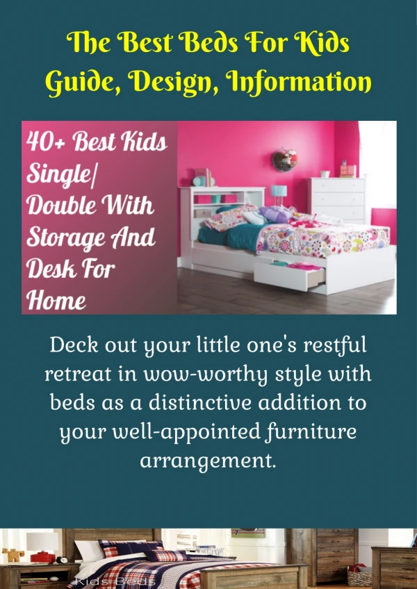 Best 40 Single/Double Beds Design For Kid's