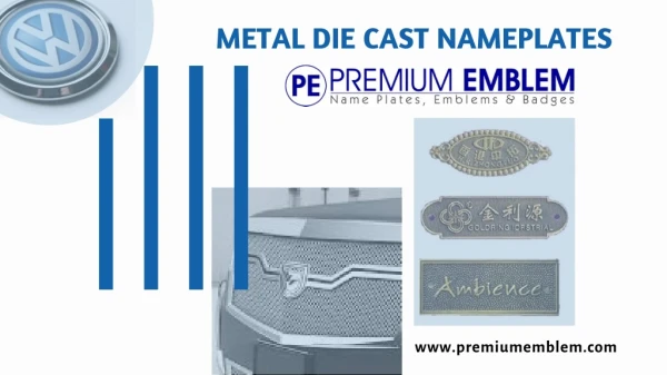 Shiny Embossed Metal Name Plates | Premium Emblem co Ltd