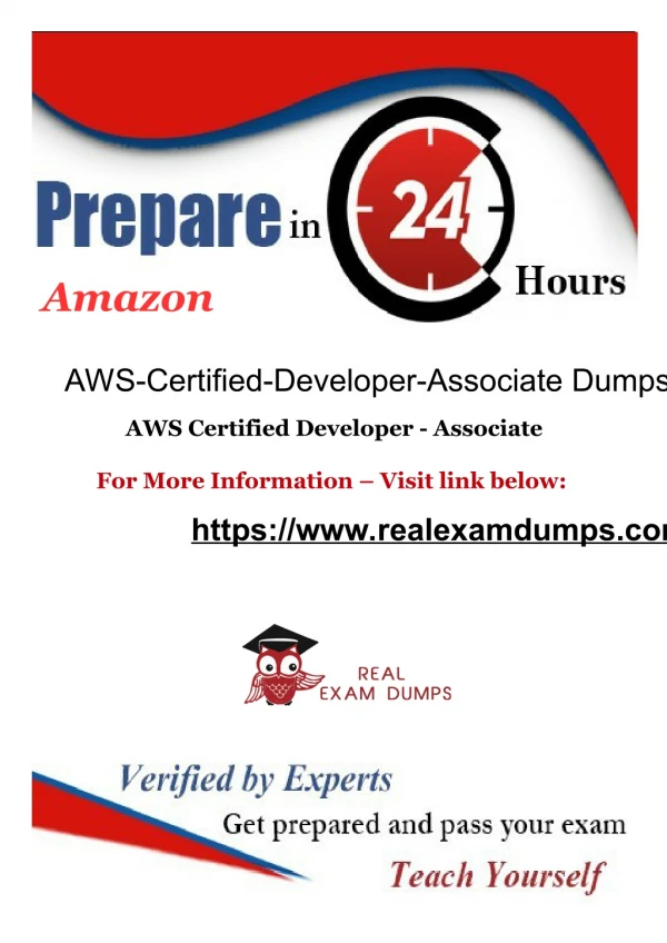 Amazon (AWS Certified Developer - Associate) Exam - Pass In First Attempt