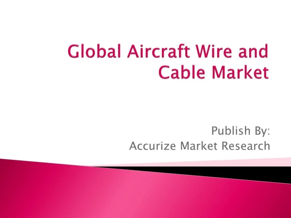 Global Aircraft Wire and Cable Market