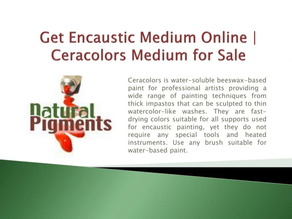 Get Encaustic Medium Online | Ceracolors Medium for Sale
