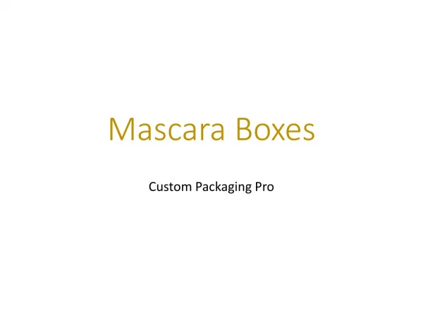 Mascara Box