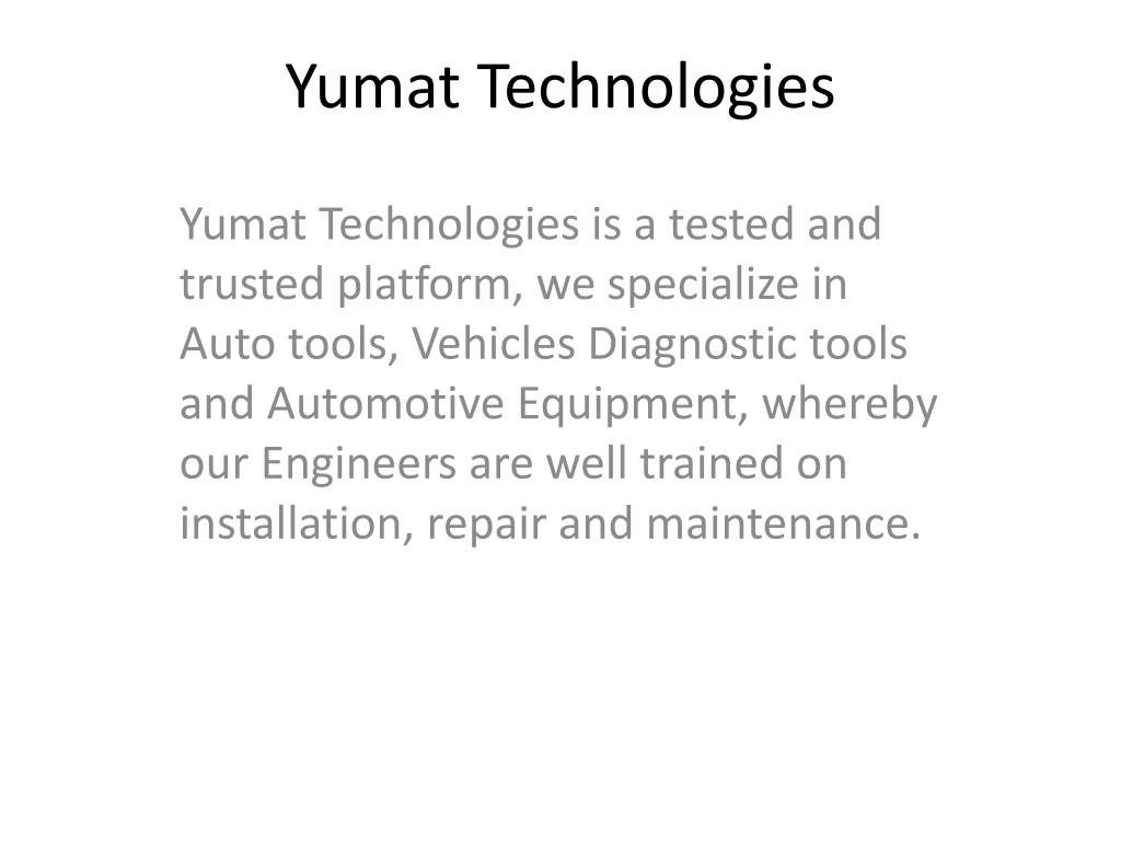 yumat technologies