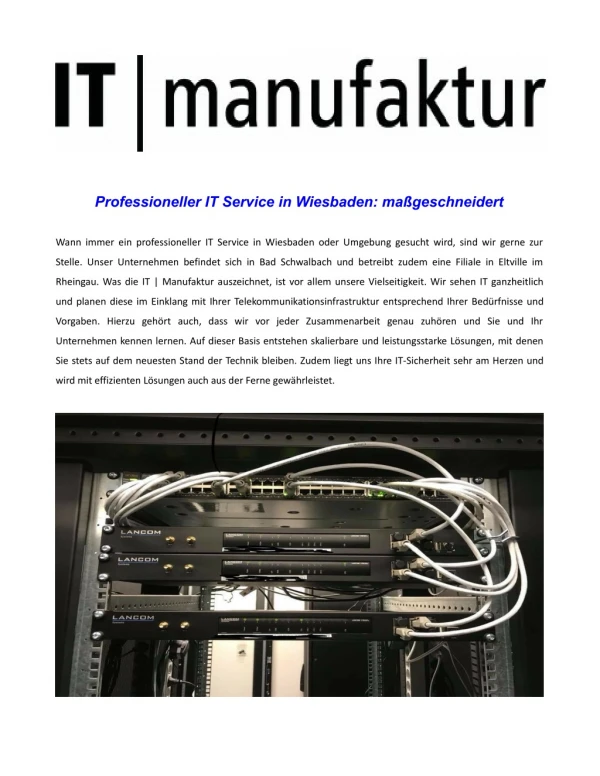 Professioneller IT Service in Wiesbaden: maßgeschneidert