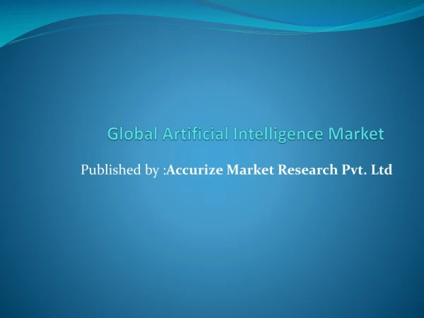 Artificial Intelligence Market