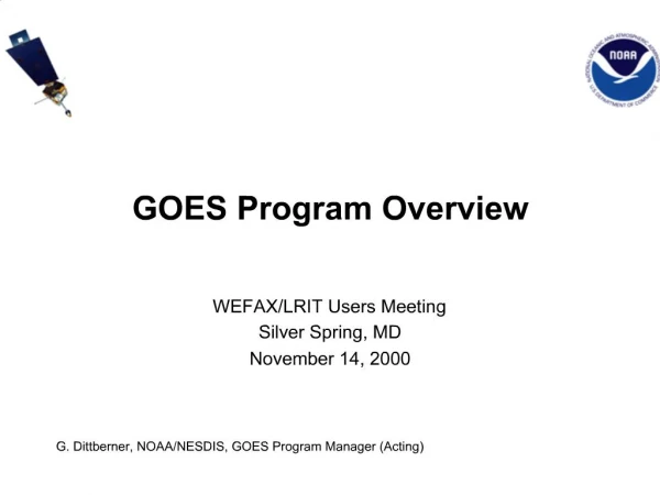 GOES Program Overview