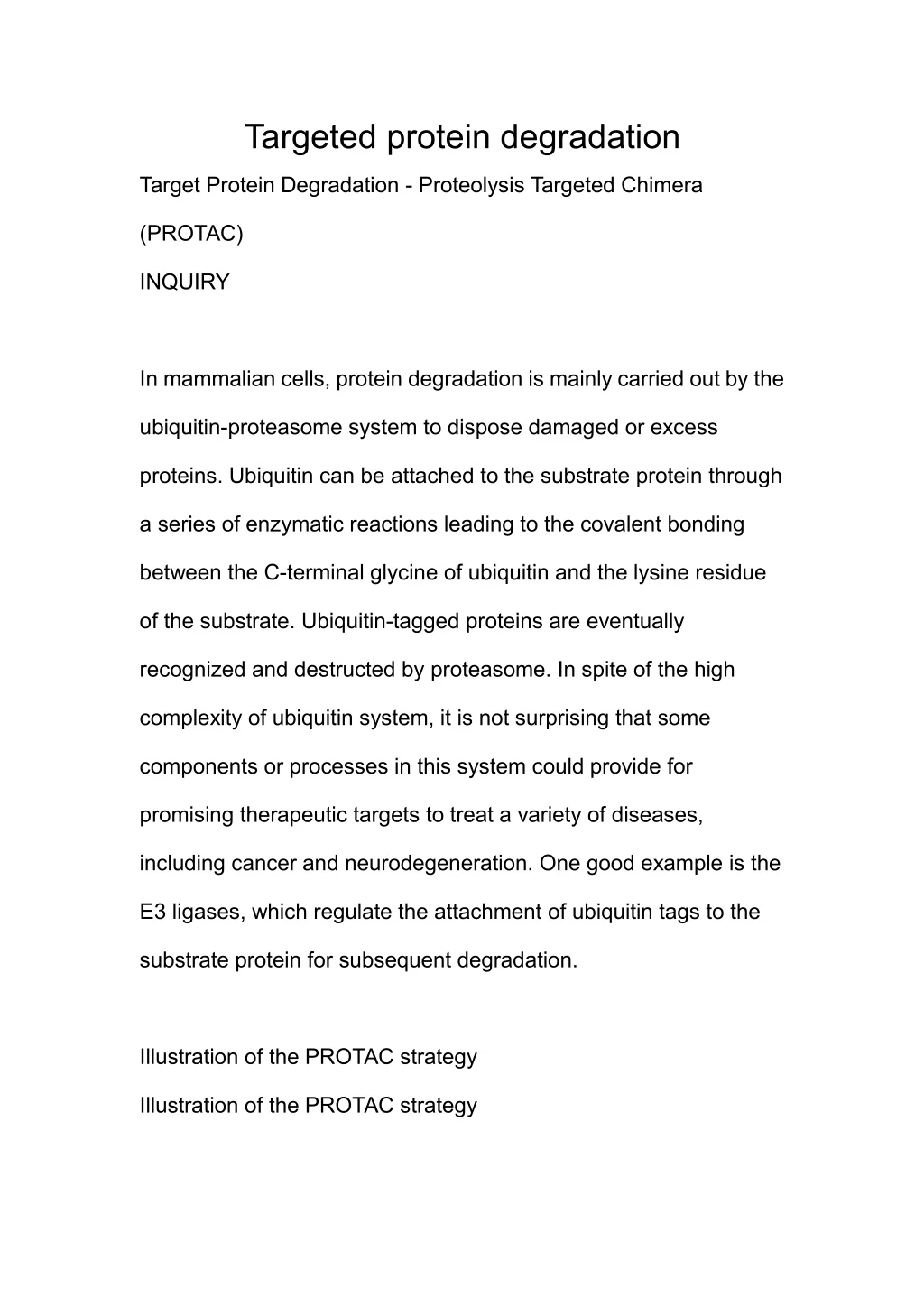 targeted protein degradation