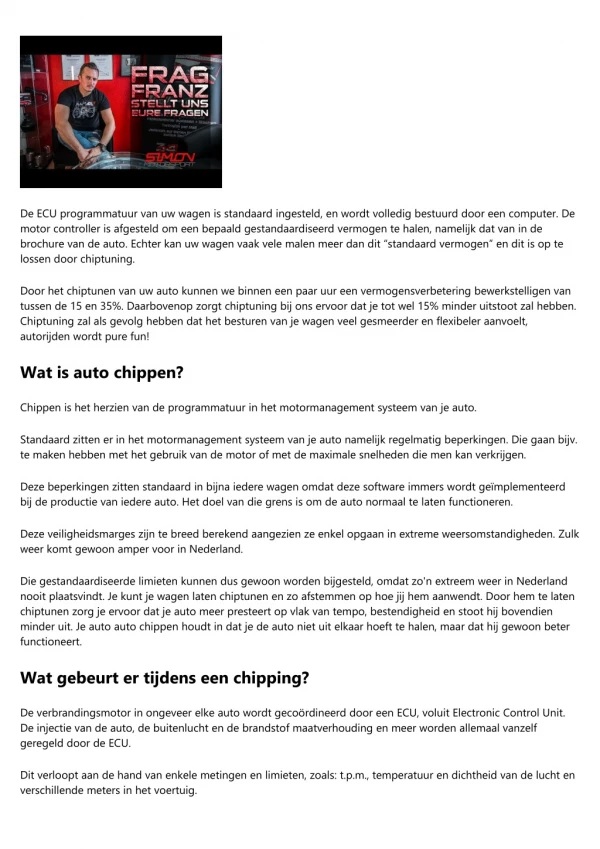 Alle info over auto chippen