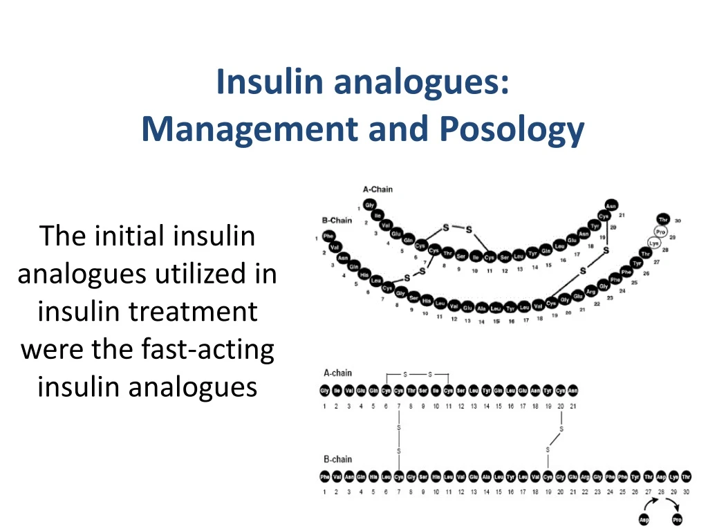 insulin analogues management and posology