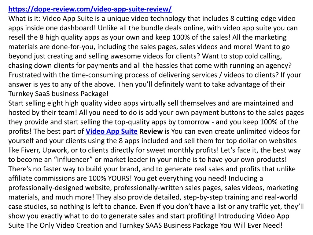 https dope review com video app suite review what