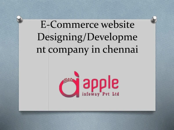 E-Commerce website Designing/Development company in chennai