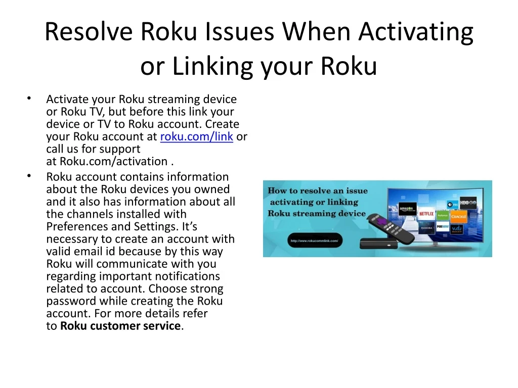resolve roku issues when activating or linking your roku
