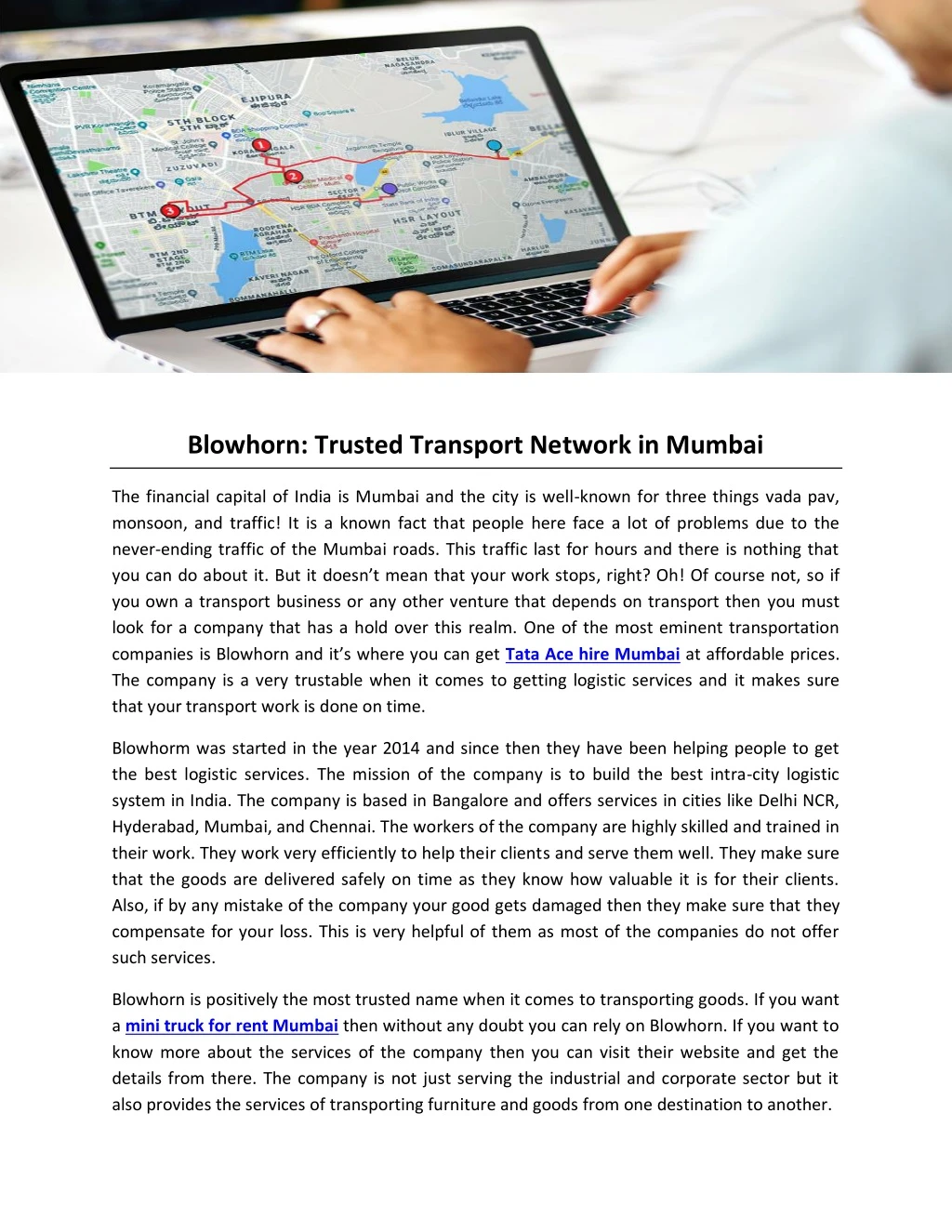blowhorn trusted transport network in mumbai