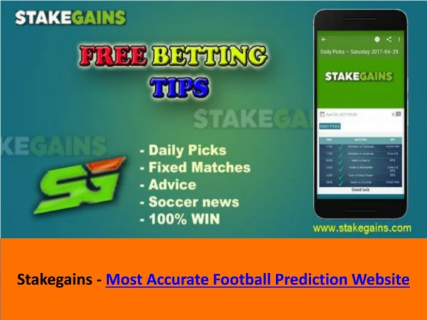 Stakegains - Most Accurate Football Prediction Website