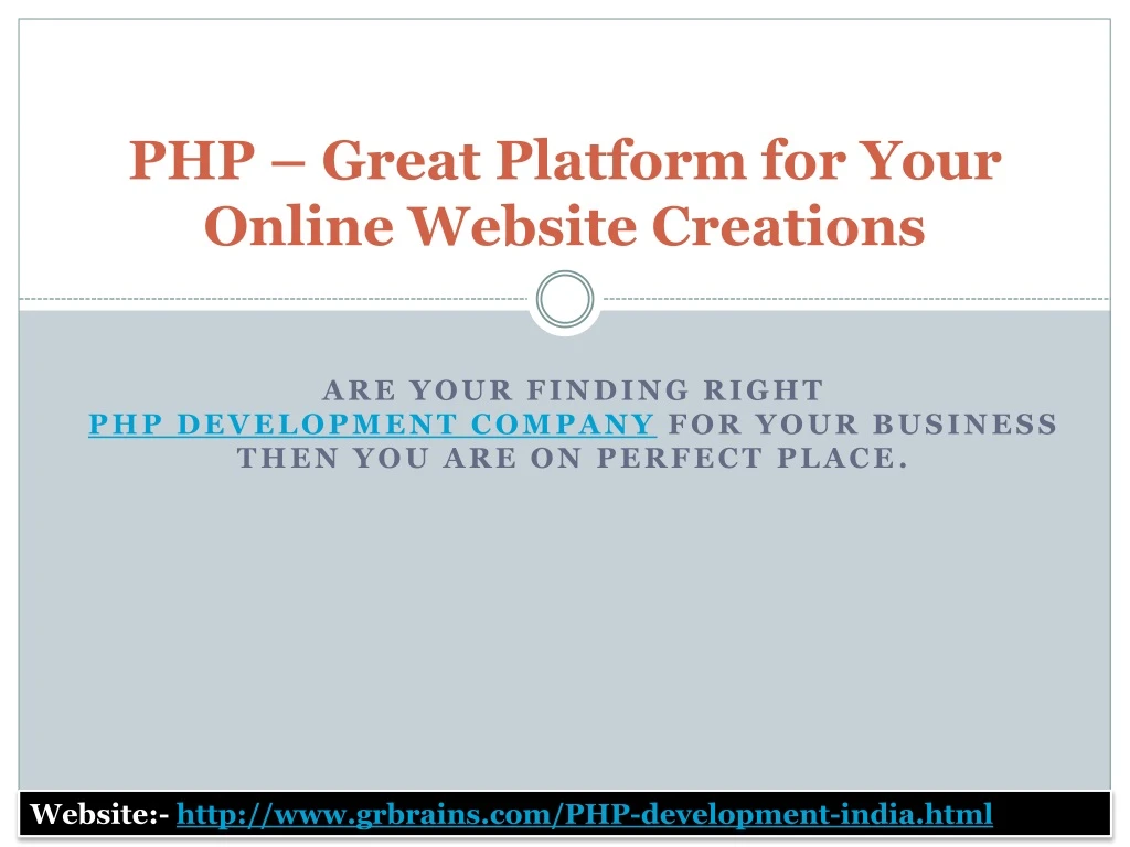 php great platform for your online website creations