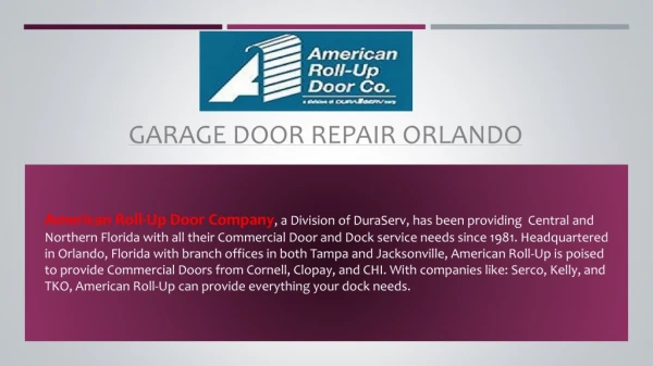 Garage Door Repair Orlando
