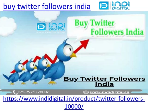 Here you can buy twitter followers india