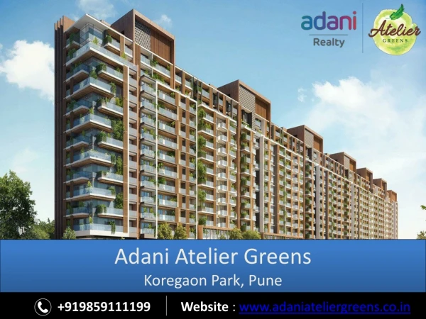 Adani Atelier Greens - Upcoming Projects in Pune