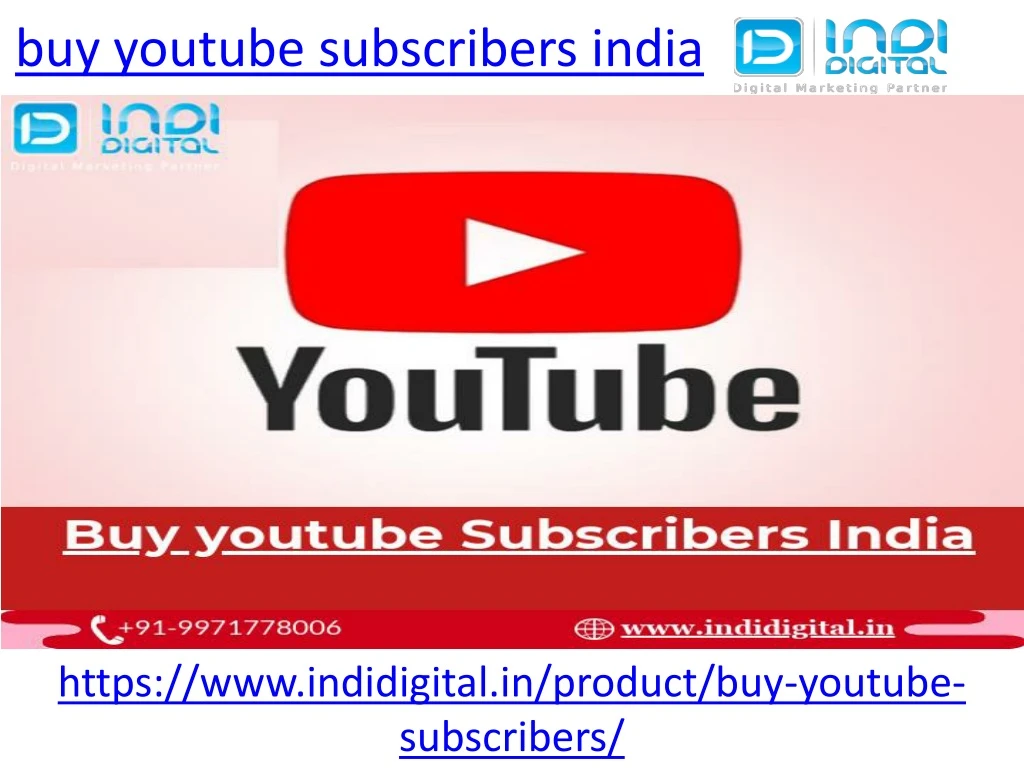 buy youtube subscribers india