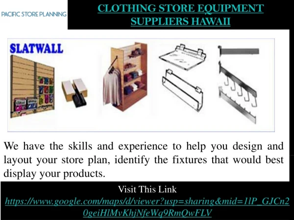 Clothing Store Equipment Suppliers Hawaii