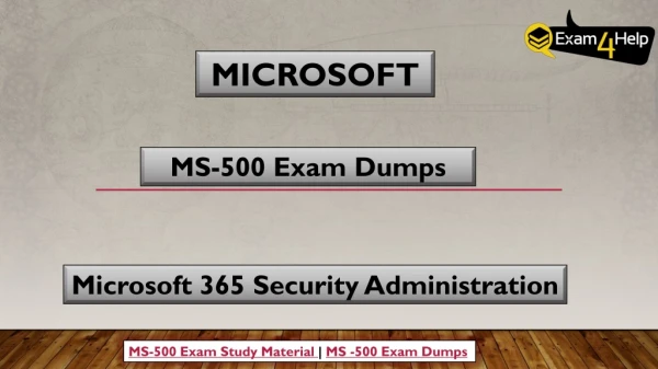 Download MS-500 Exam PDF Questions Answers - Exam4Help