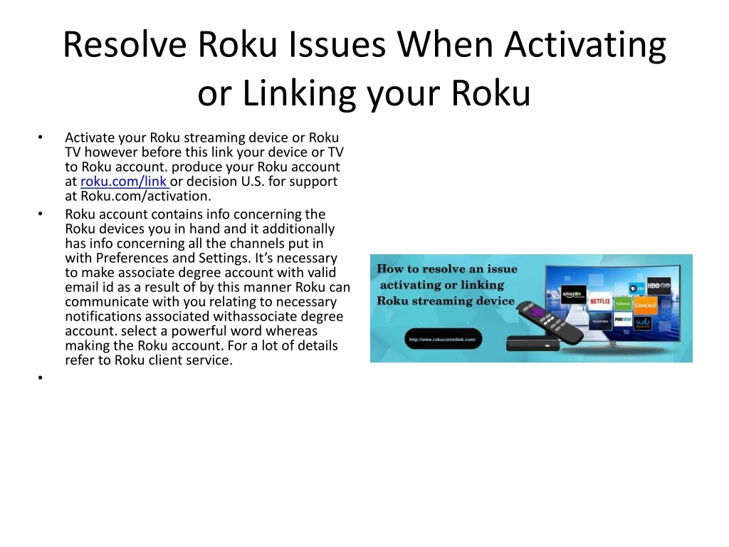 resolve roku issues when activating or linking