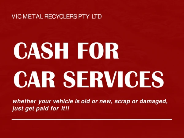 Cash For Cars Services