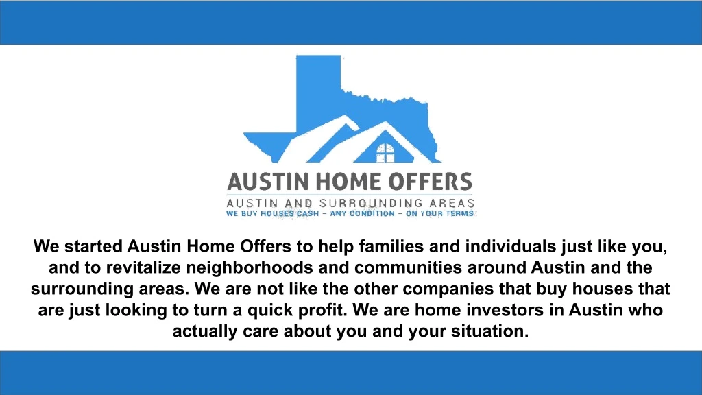 we started austin home offers to help families