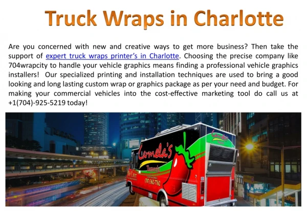 Truck Wraps Charlotte