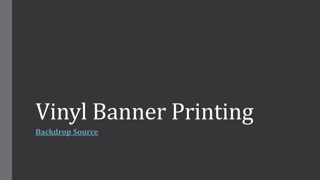 vinyl banner printing