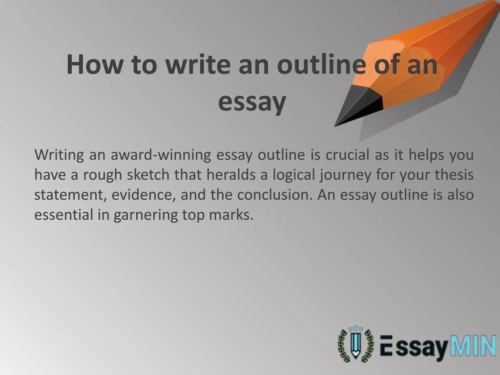 how to write an outline of an essay