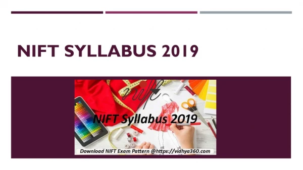 NIFT Syllabus 2019 | Check Syllabus For Assistant Professor Examination