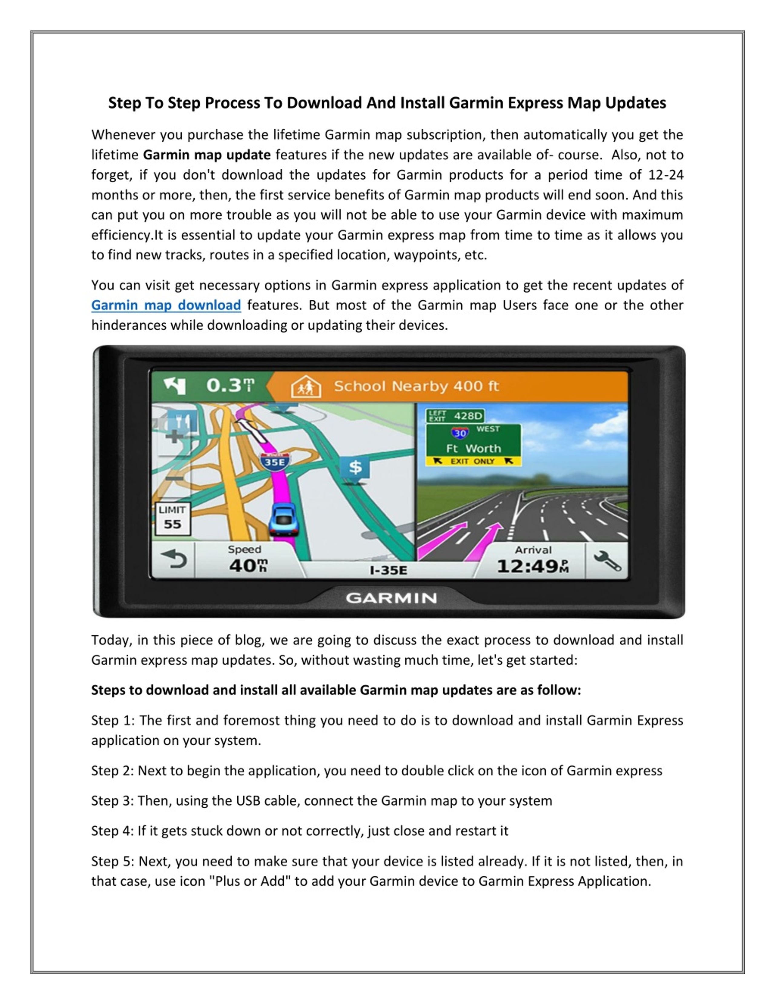 PPT - Step To Step Process To Download And Install Garmin Express Map ...