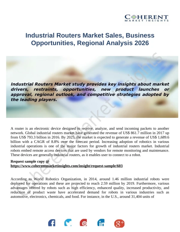 Industrial Routers Market Market to Set Explosive Growth Till 2026