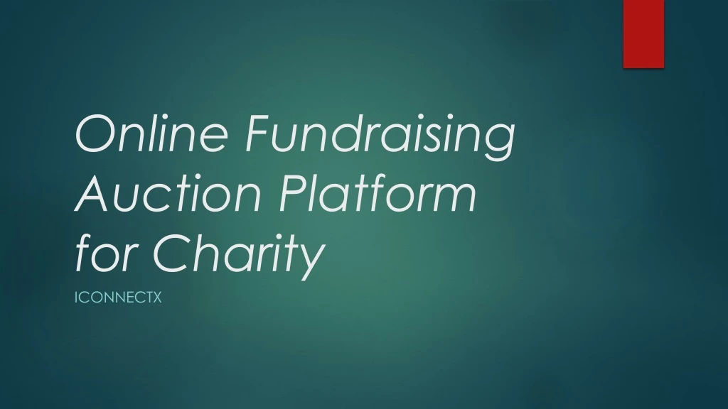 online fundraising auction platform for charity