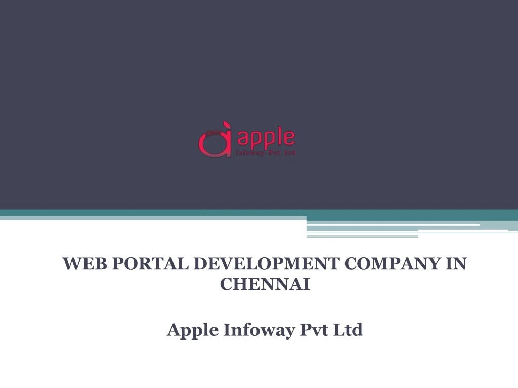 web portal development company in chennai