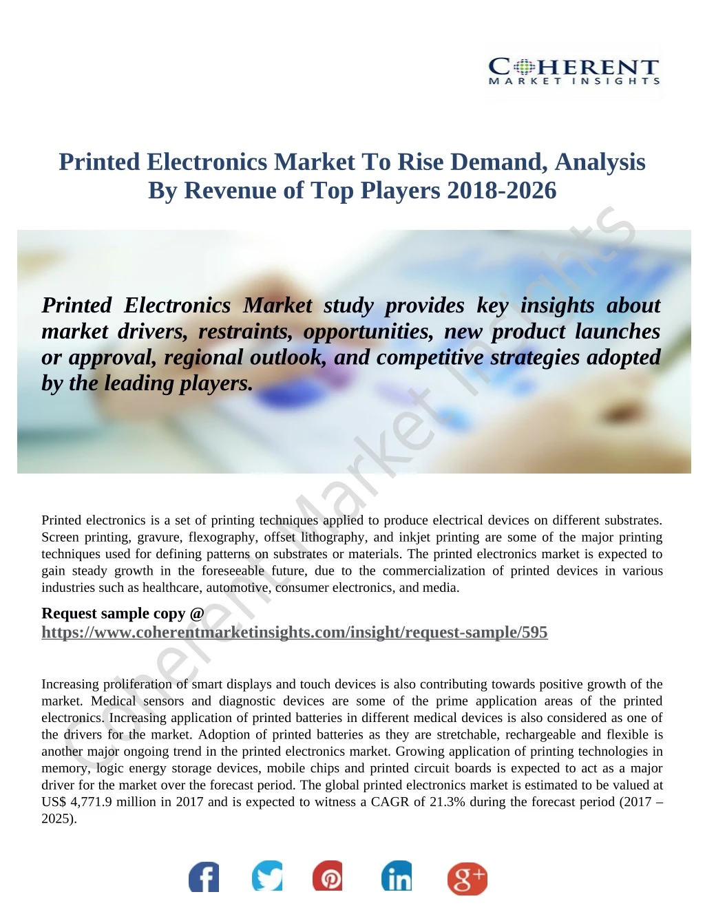 printed electronics market to rise demand