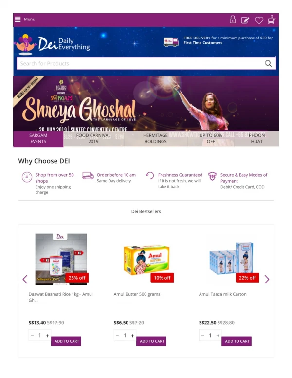 Online grocery shopping in Singapore