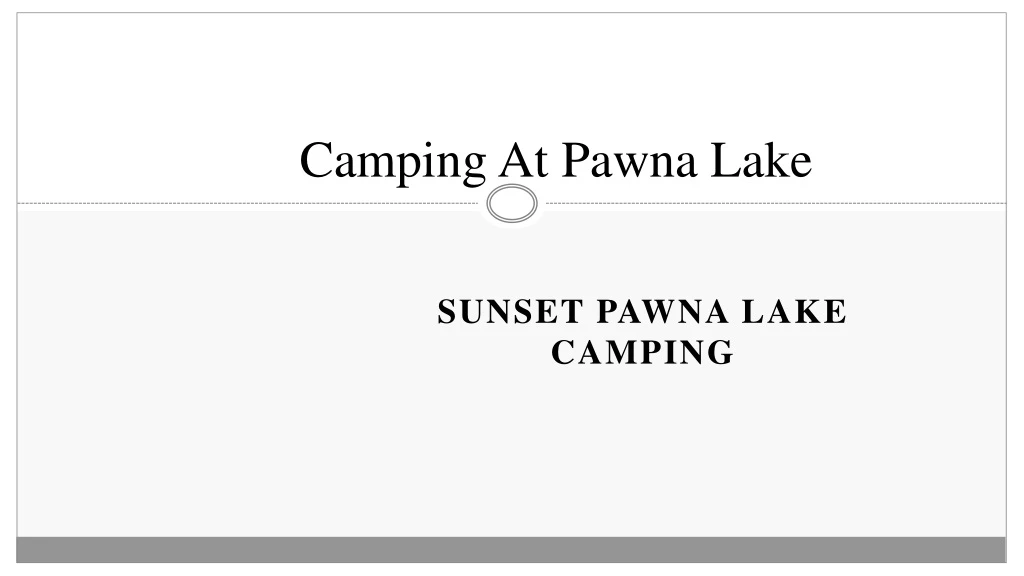 camping at pawna lake