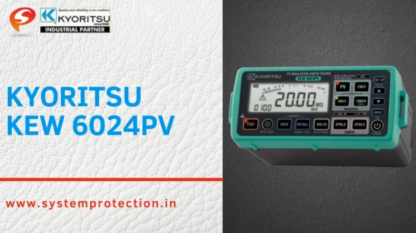 Kyoritsu KEW 6024PV | PV Insulation | Voltage | Earth Tester