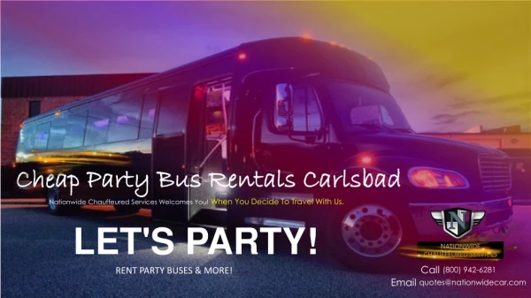 Cheap Party Bus Rental Carlsbad