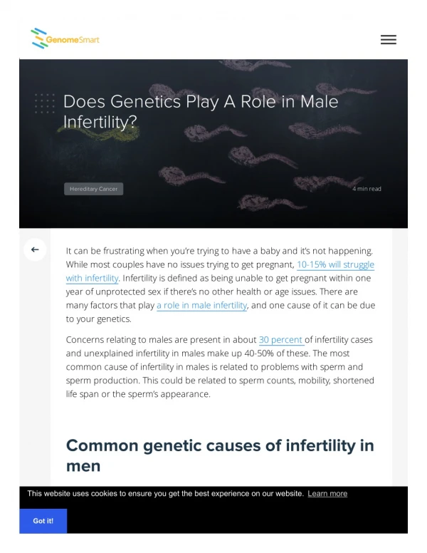 Does Genetics Play A Role in Male Infertility